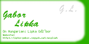 gabor lipka business card